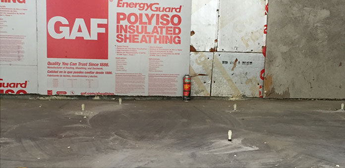 Interior slab repair after using SettleStop Concrete Lifting